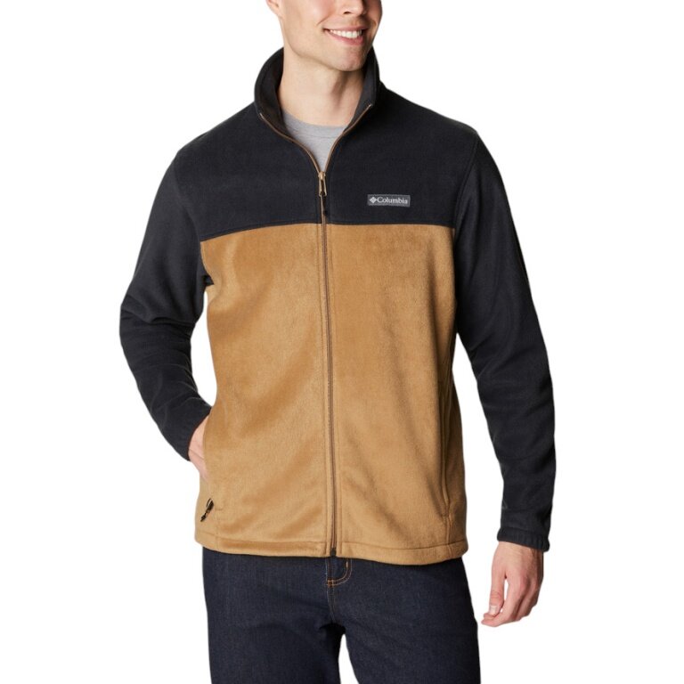 Columbia Fleecejacke Steens Mountain Full Zip 2.0 (Stehkragen, weiches Material) hellbraun/schwarz Herren