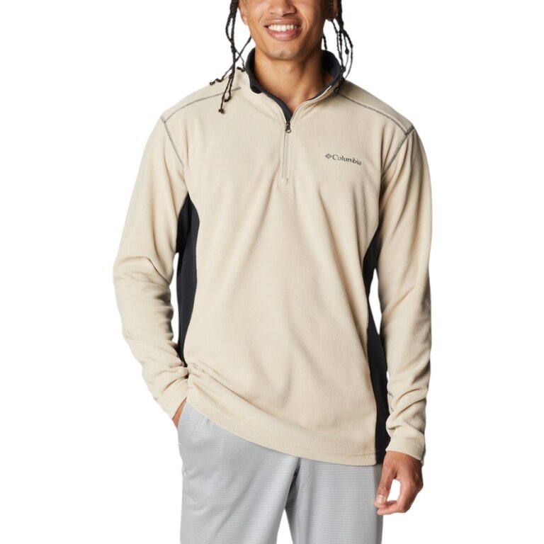 Columbia Fleecepullover Klamath Range II Half Zip (leicht, bequem) beige/schwarz Herren