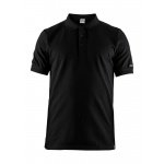 Craft Sport-Polo Casual Pique schwarz Herren