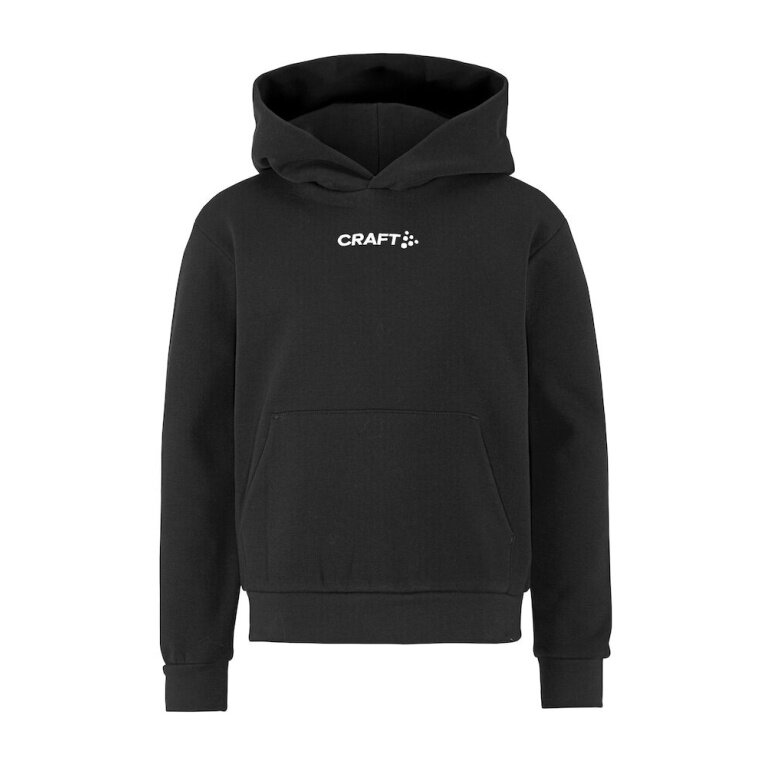 Craft Kapuzenpullover Community 2.0 Logo Hoodie (athletische Passform) schwarz Kinder