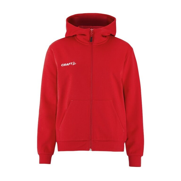 Craft Kapuzenpullover Community 2.0 Logo Full Zip Hoodie (Baumwolle/Polyester) rot Damen