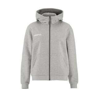 Craft Kapuzenpullover Community 2.0 Logo Full Zip Hoodie (Baumwolle/Polyester) hellgrau Damen