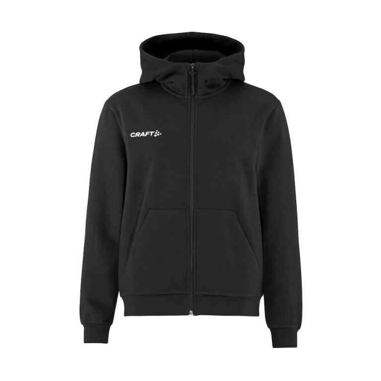 Craft Kapuzenpullover Community 2.0 Logo Full Zip Hoodie (Baumwolle/Polyester) schwarz Damen