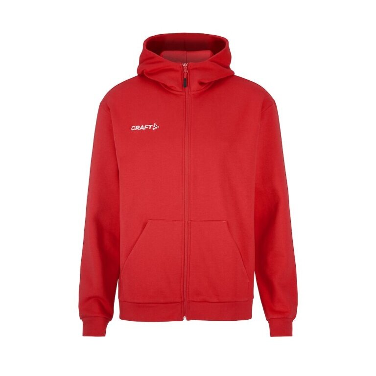 Craft Kapuzenpullover Community 2.0 Logo Full Zip Hoodie (Baumwolle/Polyester) rot Herren