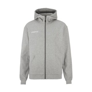 Craft Kapuzenpullover Community 2.0 Logo Full Zip Hoodie (Baumwolle/Polyester) grau Herren