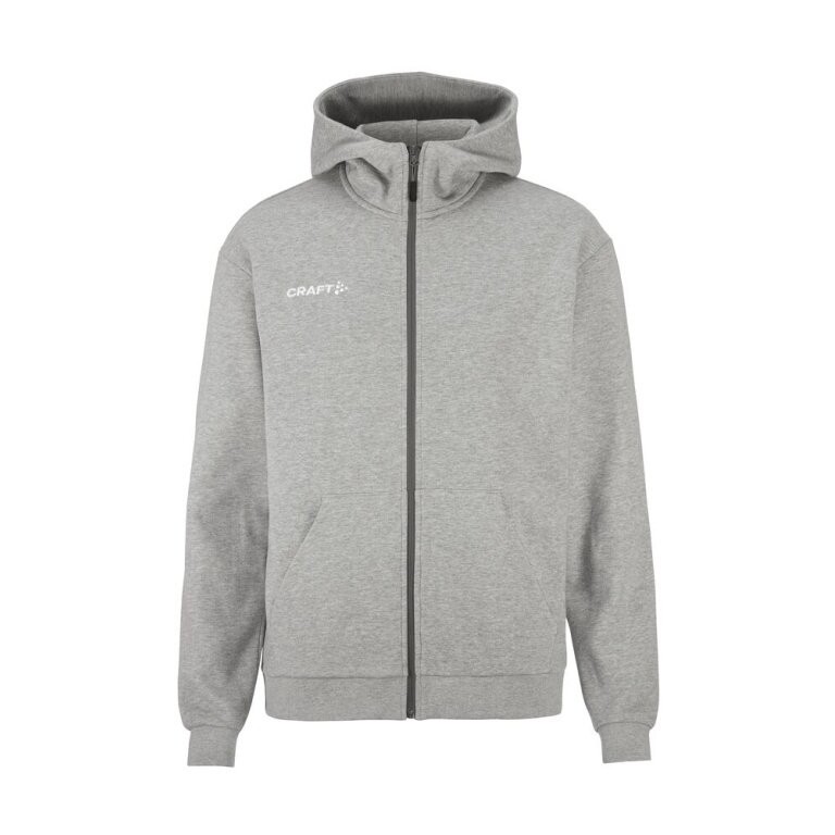 Craft Kapuzenpullover Community 2.0 Logo Full Zip Hoodie (Baumwolle/Polyester) grau Herren