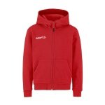 Craft Kapuzenpullover Community 2.0 Logo Full Zip Hoodie (Baumwolle/Polyester) rot Kinder