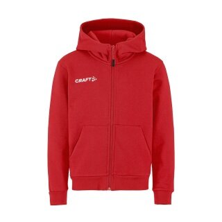 Craft Kapuzenpullover Community 2.0 Logo Full Zip Hoodie (Baumwolle/Polyester) rot Kinder