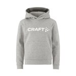 Craft Kapuzenpullover Community 2.0 Hoodie (hoher Tragekomfort) hellgrau Kinder