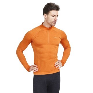 Craft Funktionsunterwäsche Langarmshirt Core Dry Active Comfort Half-Zip (optimale Bewegungsfreiheit) orange Herren