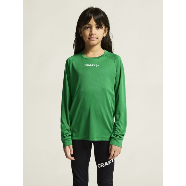 Craft Sport-Langarmshirt Rush 2.0 Tee (leicht, funktionell) grün Kinder