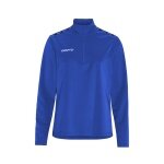 Craft Sport-Langarmshirt Squad Go Halfzip (Stehkragen, 100% rec. Polyester) kobaltblau Damen