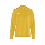 Craft Sport-Langarmshirt Squad Go Halfzip (Stehkragen, 100% rec. Polyester) gelb Damen