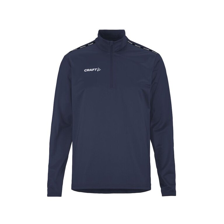 Craft Sport-Langarmshirt Squad Go Halfzip (Stehkragen, 100% rec. Polyester) navyblau Herren