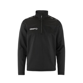 Craft Sport-Langarmshirt Squad Go Halfzip (Stehkragen, 100% rec. Polyester) schwarz Kinder