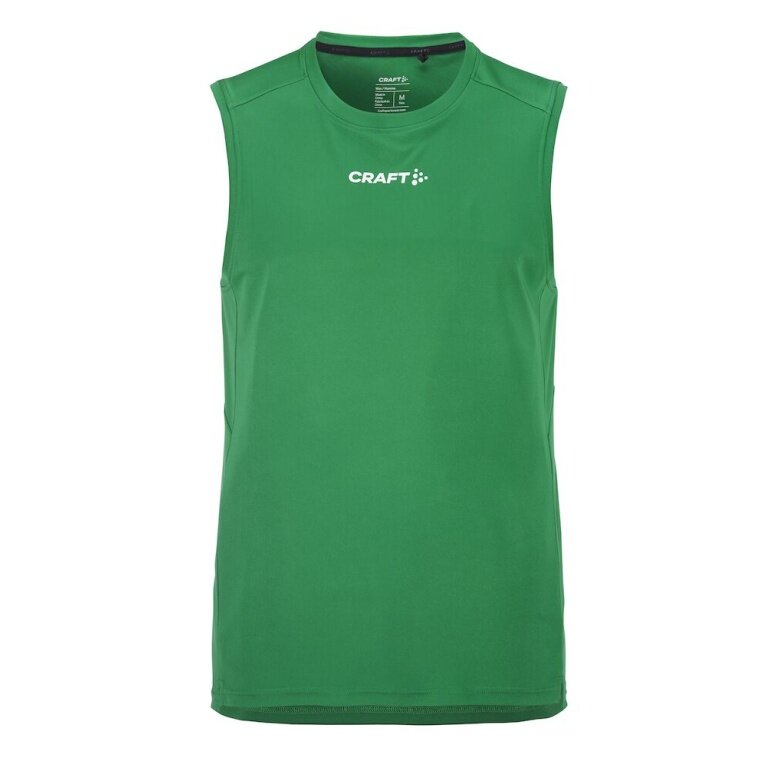 Craft Sport-Tank Rush 2.0 Singlet ärmellos (100% rec. Polyester) grün Herren