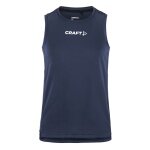 Craft Sport-Tank Rush 2.0 Singlet ärmellos (100% rec. Polyester) navyblau Kinder