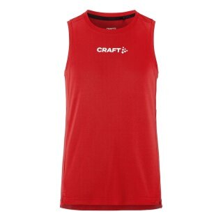 Craft Sport-Tank Rush 2.0 Singlet ärmellos (100% rec. Polyester) rot Kinder