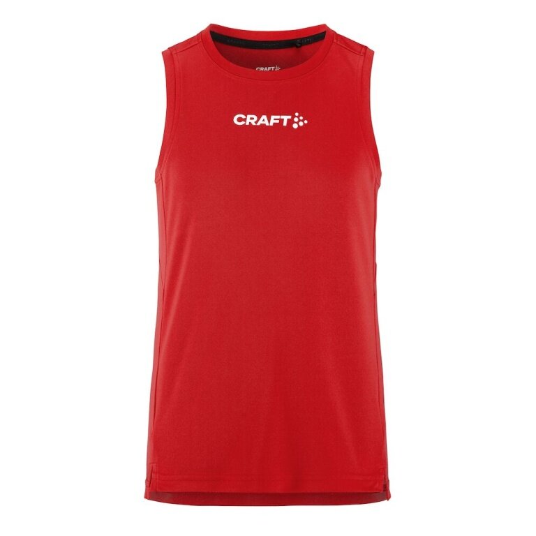 Craft Sport-Tank Rush 2.0 Singlet ärmellos (100% rec. Polyester) rot Kinder