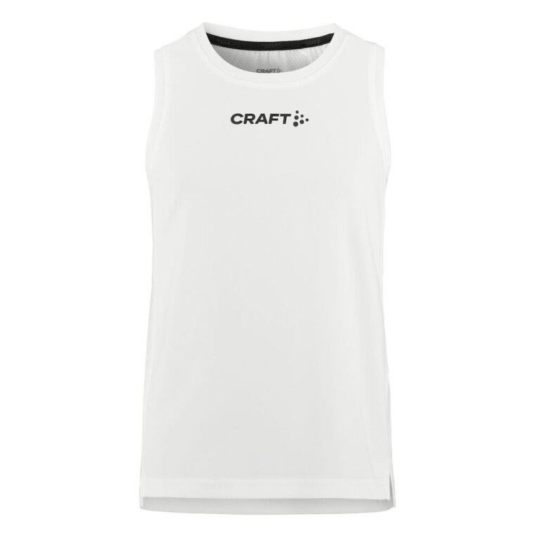 Craft Sport-Tank Rush 2.0 Singlet ärmellos (100% rec. Polyester) weiss Kinder