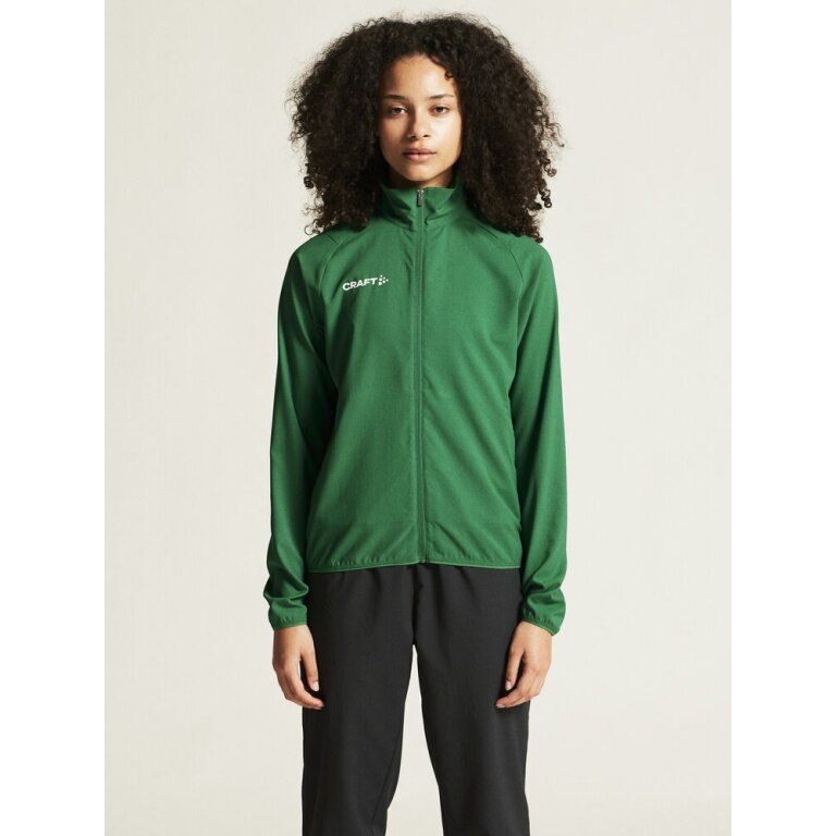 Craft Sport-Trainingsjacke Rush 2.0 Full Zip (hohe Elastizität) grün Damen