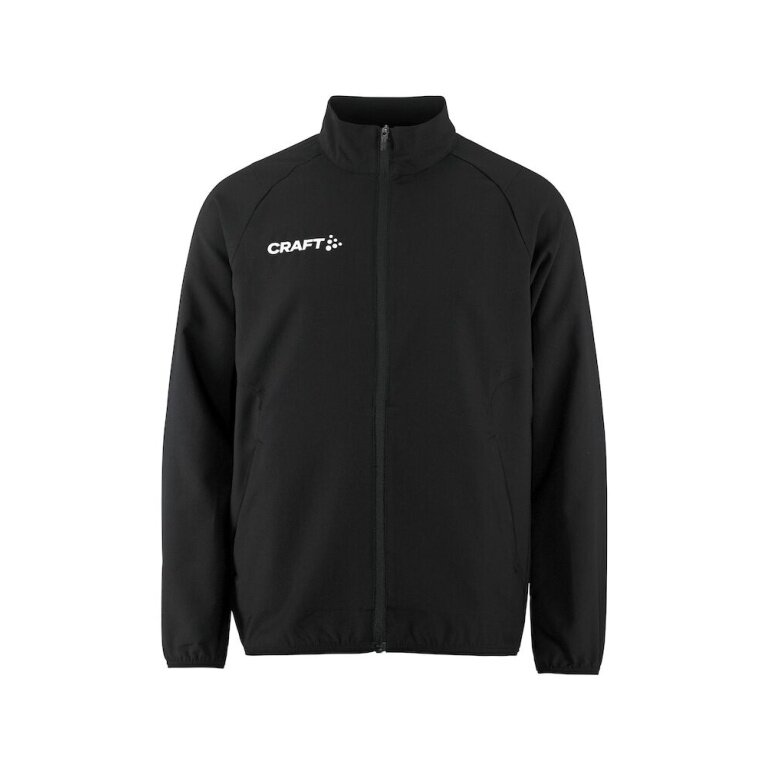 Craft Sport-Trainingsjacke Rush 2.0 Full Zip (hohe Elastizität) schwarz Kinder