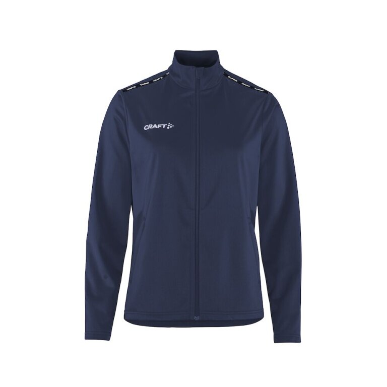 Craft Sport-Trainingsjacke Squad Go Full Zip (Seitentaschen mit Reißverschluss) navyblau Damen