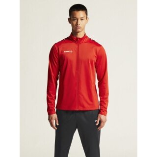 Craft Sport-Trainingsjacke Squad Go Full Zip (Seitentaschen mit Reißverschluss) rot Herren