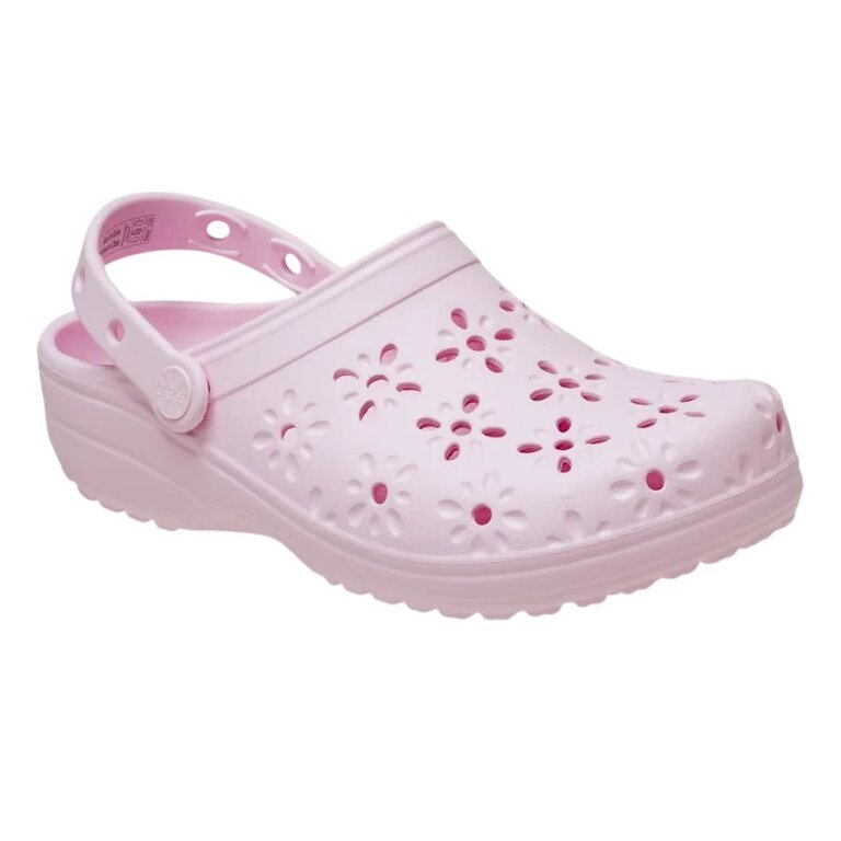 Crocs Sandale Classic Floral Cut Out Clog pink Damen