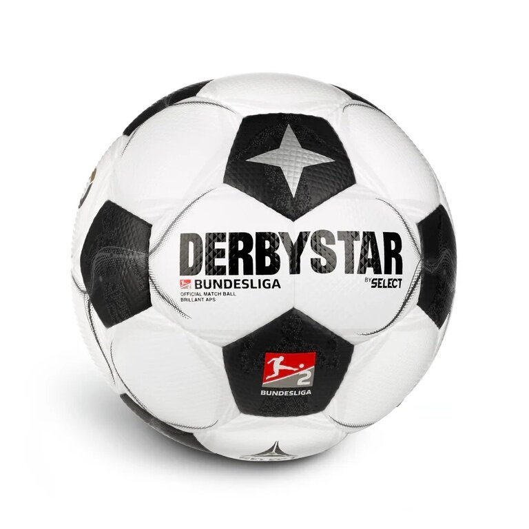 Derbystar Fussball 2. Bundesliga Brilliant APS v24 (offizieller Spielball der Saison 2024/2025) weiss/schwarz