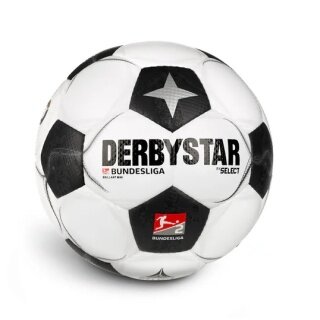 Derbystar Freizeitball - MINI Classic 2. Bundesliga Brilliant v24 weiss/bunt - 1 Miniball (Umfang: 47cm)