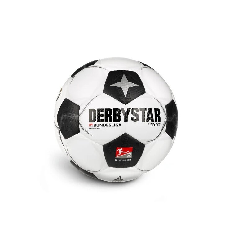 Derbystar Freizeitball - MINI Classic Bundesliga Brilliant v24 weiss/schwarz - 1 Miniball (Umfang: 47cm)