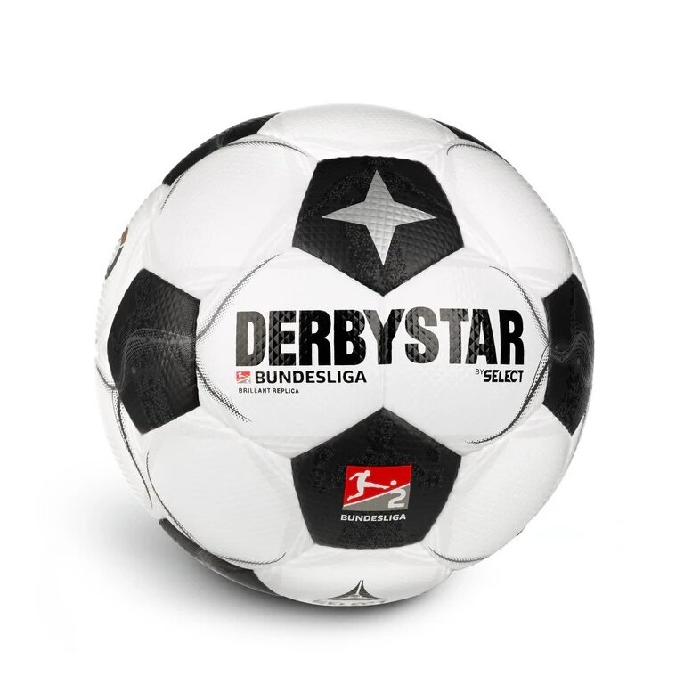 Derbystar Fussball 2. Bundesliga Brillant Replica Classic v24 (Saison 2024/2025) weiss/schwarz