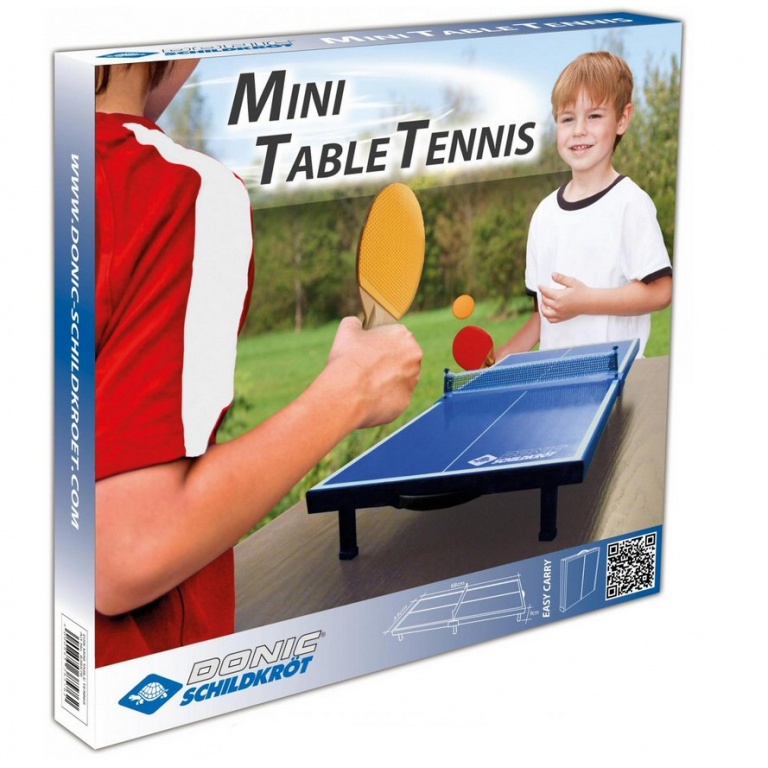 Donic-Schildkröt MINI (1x 1x bestellen online 1x Tischtennis-Set Ball) Mini-Platte, 2x Netz, Schläger,