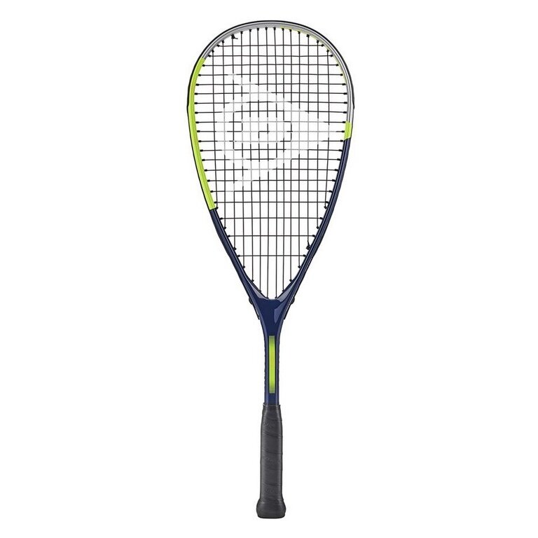 Dunlop Kinder-Squashschläger Tristorm JR 25 (160g/kopflastig) blau/grau/gelb - besaitet -