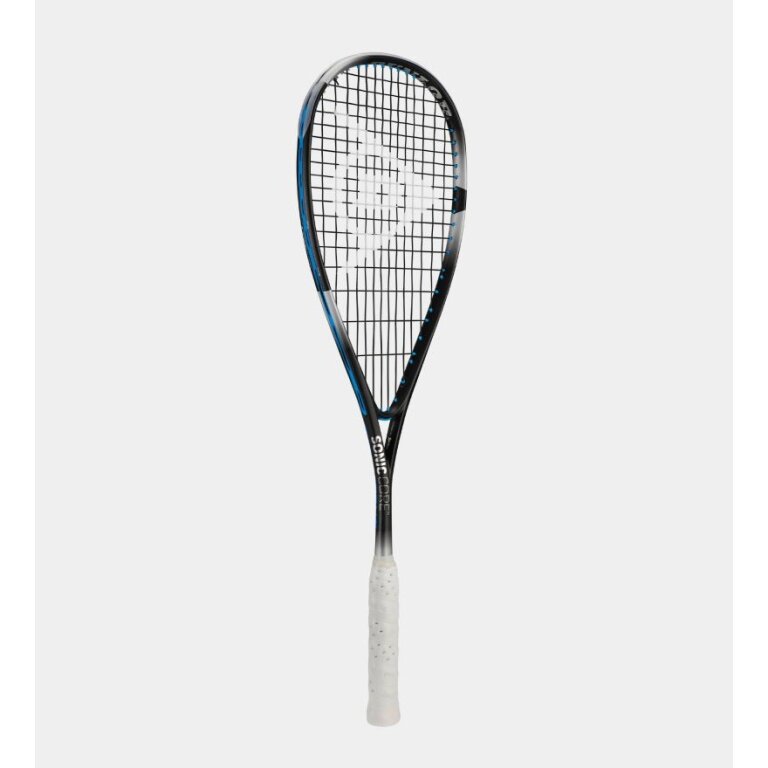 Dunlop Squashschläger Sonic Core Evolution 120 (120g/grifflastig) schwarz/weiss/blau - besaitet -