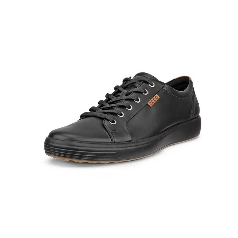 ECCO Sneaker Mens Soft 7 (aus Premium-Leder) schwarz Herren