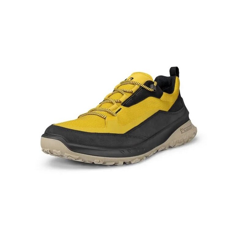 ECCO Wanderschuhe ULT-TRN Low (wasserdicht, Nubukleder) schwarz/gelb Herren