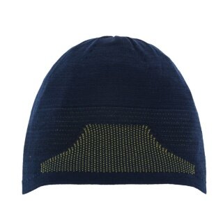 Eisbär Mütze (Beanie) Active Pro (temperaturregulierung) deepblau/limegrün - 1 Stück