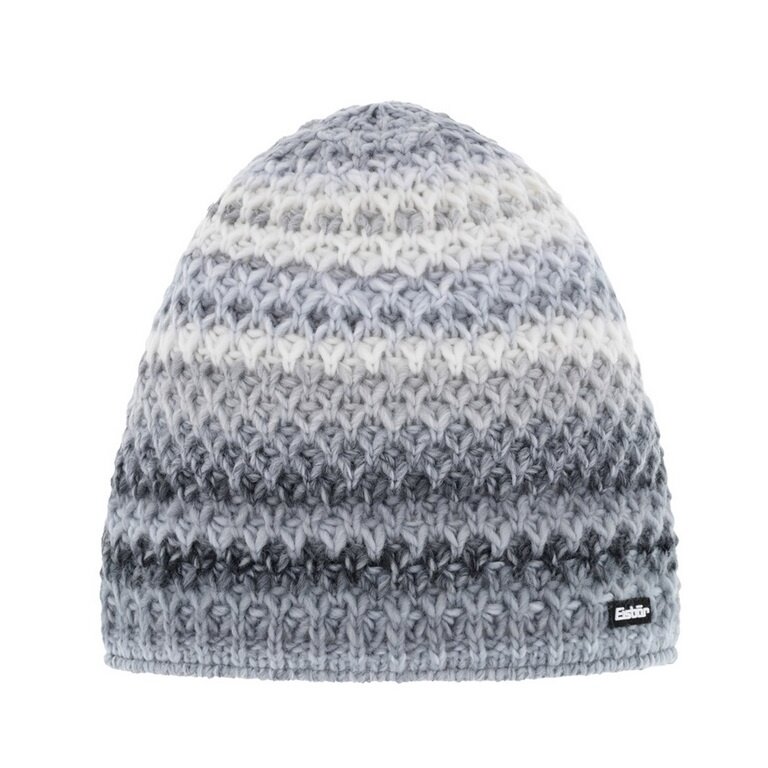 Eisbär Mütze (Beanie) Bao - Merinomix - milchweiss/grau