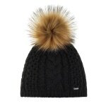 Eisbär Strickmütze (Pompon) Afra Lux - schwarz