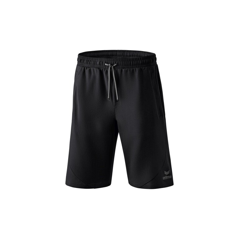 Erima Freizeithose Essential Sweatshorts kurz - weicher Baumwollmix, leichter Stretch - schwarz Herren