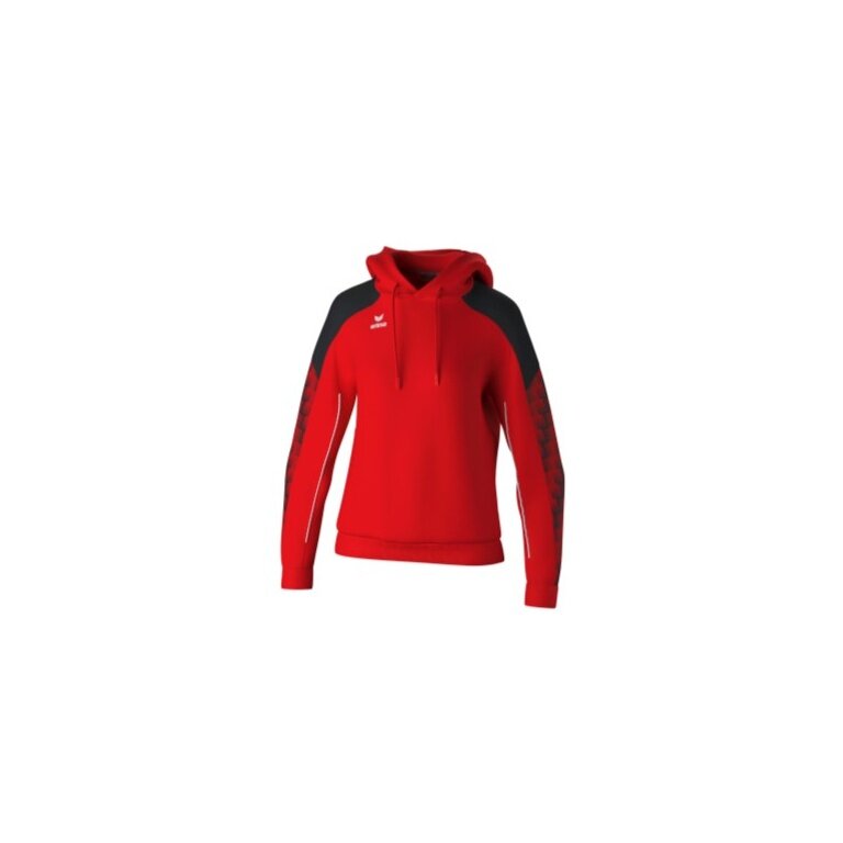 Erima Kapuzenpullover Evo Star (100% Polyester) rot/schwarz Damen