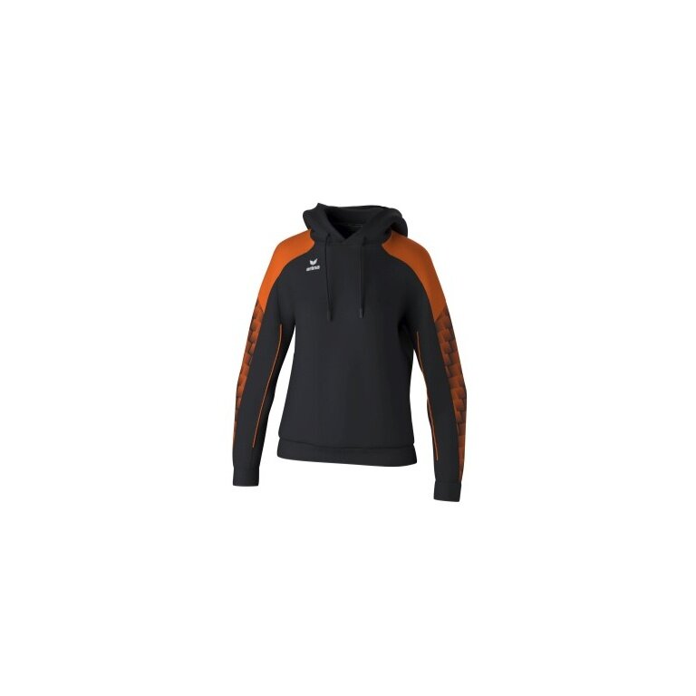 Erima Kapuzenpullover Evo Star (100% Polyester) schwarz/orange Damen