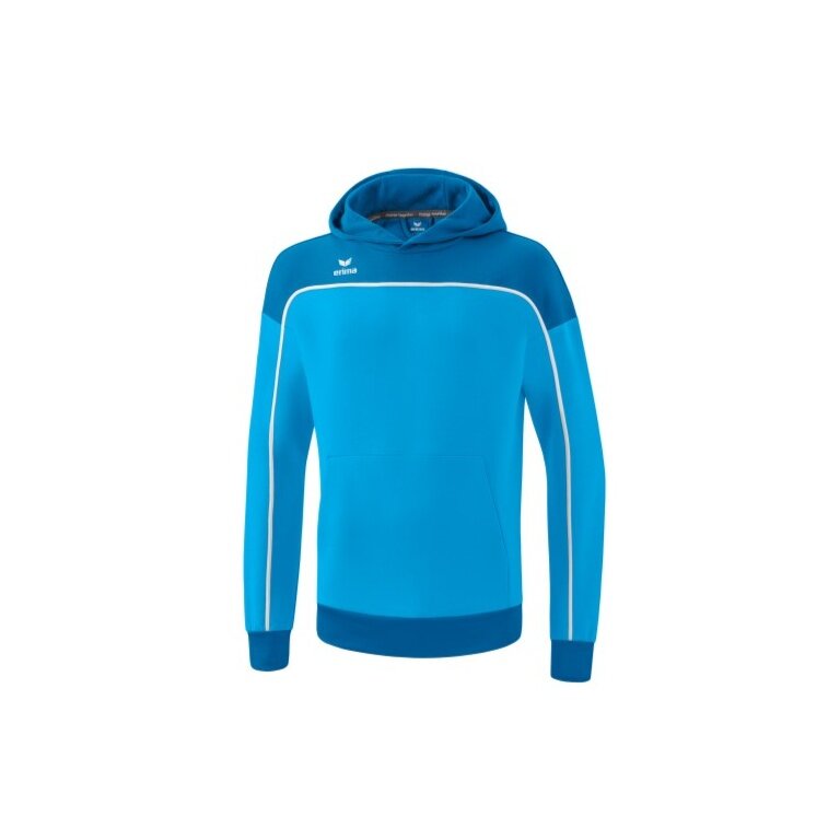 Erima Kapuzenpullover Hoodie Change (Baumwollmix) curacaoblau/weiss Jungen