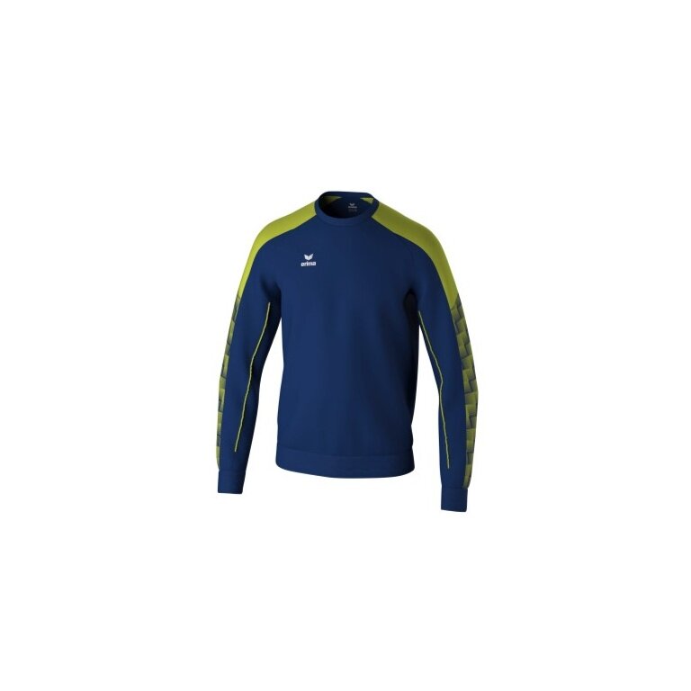 Erima Pullover Evo Star Sweatshirt (hoher Tragekomfort) navyblau/limegrün Herren