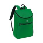 Erima Rucksack Team Multifunktionsrucksack mit Doppel-Reißverschluss smaragdgrün 30x18x45cm