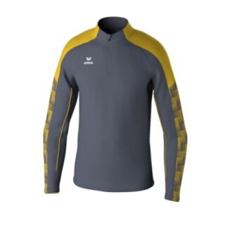 Erima Sport-Langarmshirt Evo Star Trainingstop (100% rec. Polyester) grau/gelb Kinder