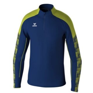 Erima Sport-Langarmshirt Evo Star Trainingstop (100% rec. Polyester) navyblau/limegrün Kinder