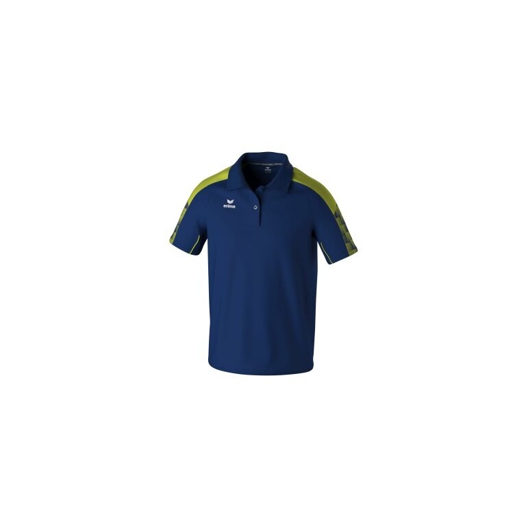 Erima Sport-Polo Evo Star (100% rec. Polyester) navyblau/limegrün Herren